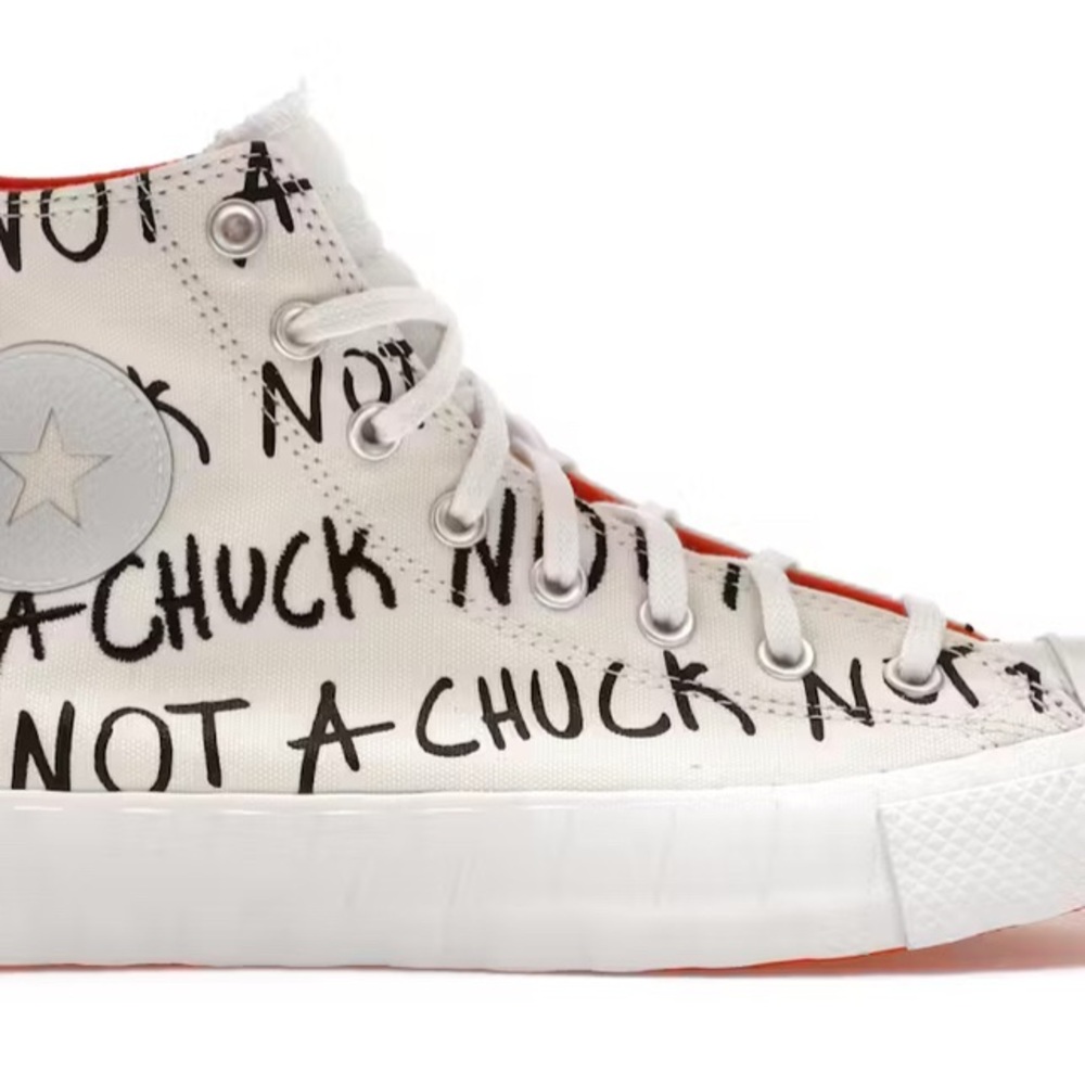 Not a Chuck Converse White and Black High-Top Sneakers